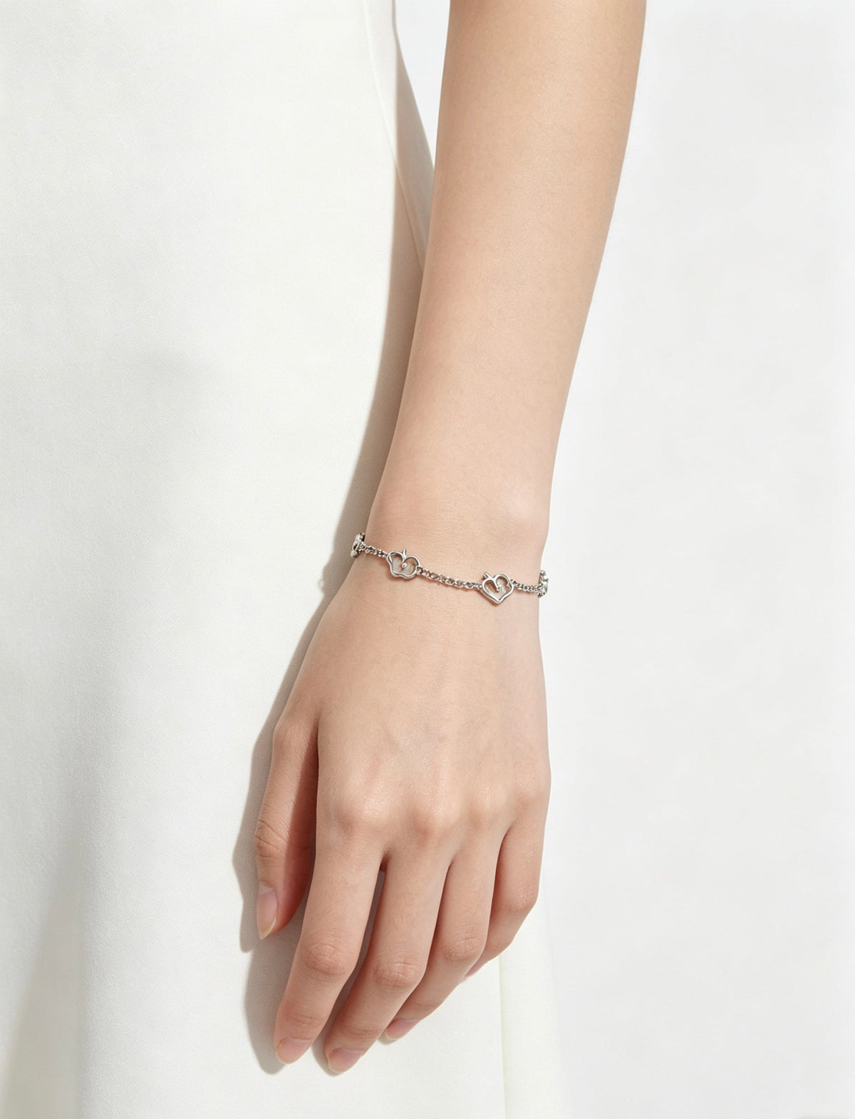 Martin Graham bracelet in polished metal-tone – styled product view