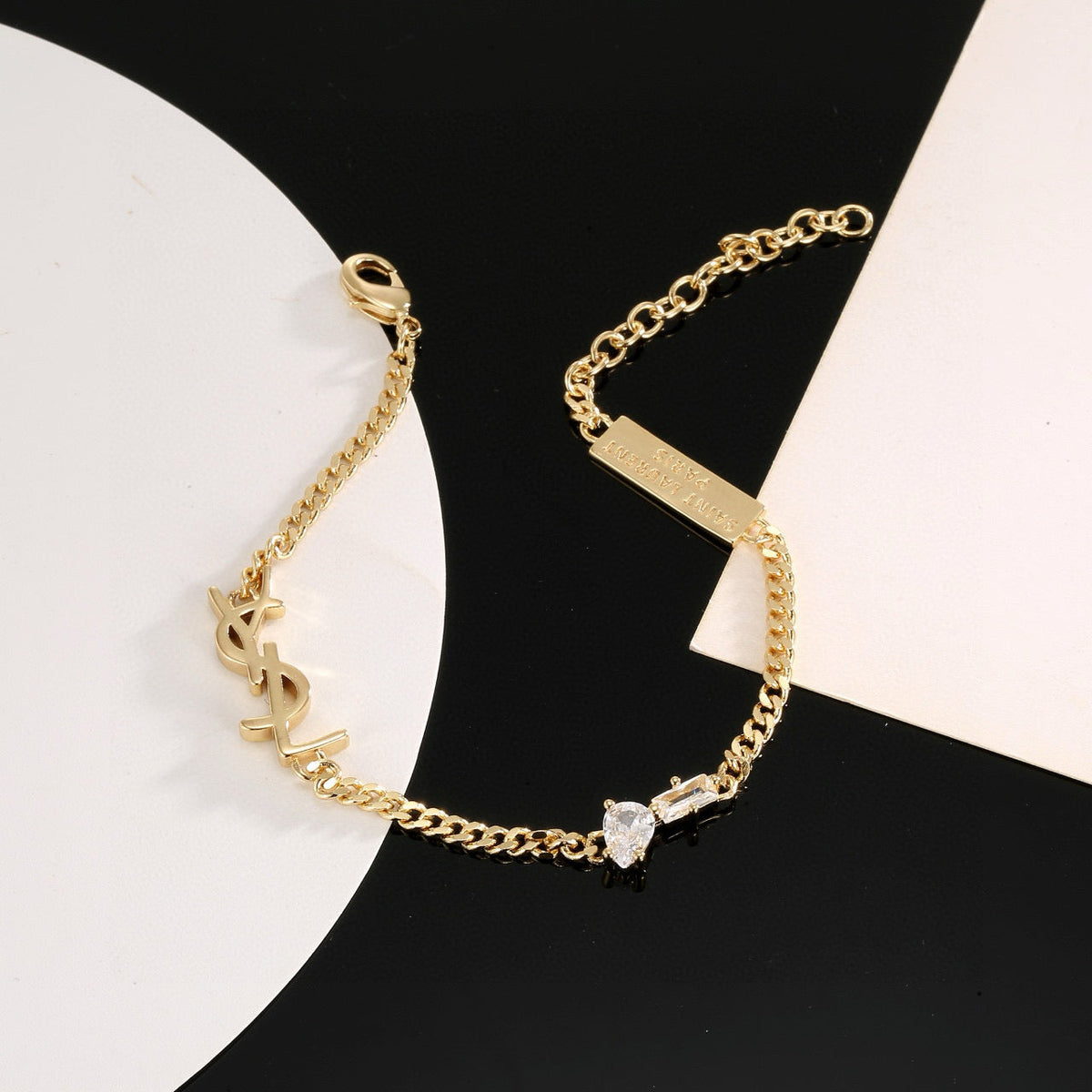 Martin Graham bracelet in polished metal-tone – styled product view