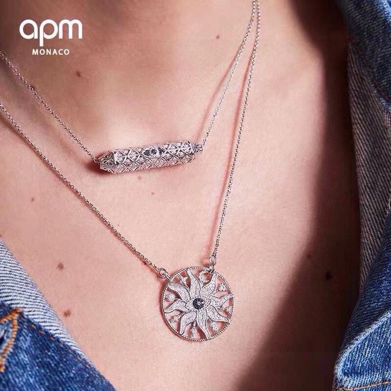 Martin Graham pendant necklace in polished metal-tone – front product view