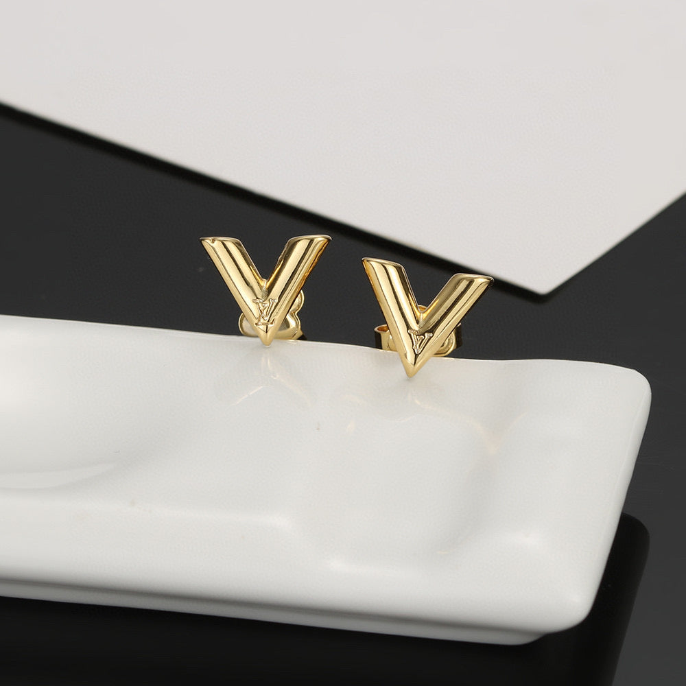 Martin Graham stud earrings in polished metal-tone – main product view
