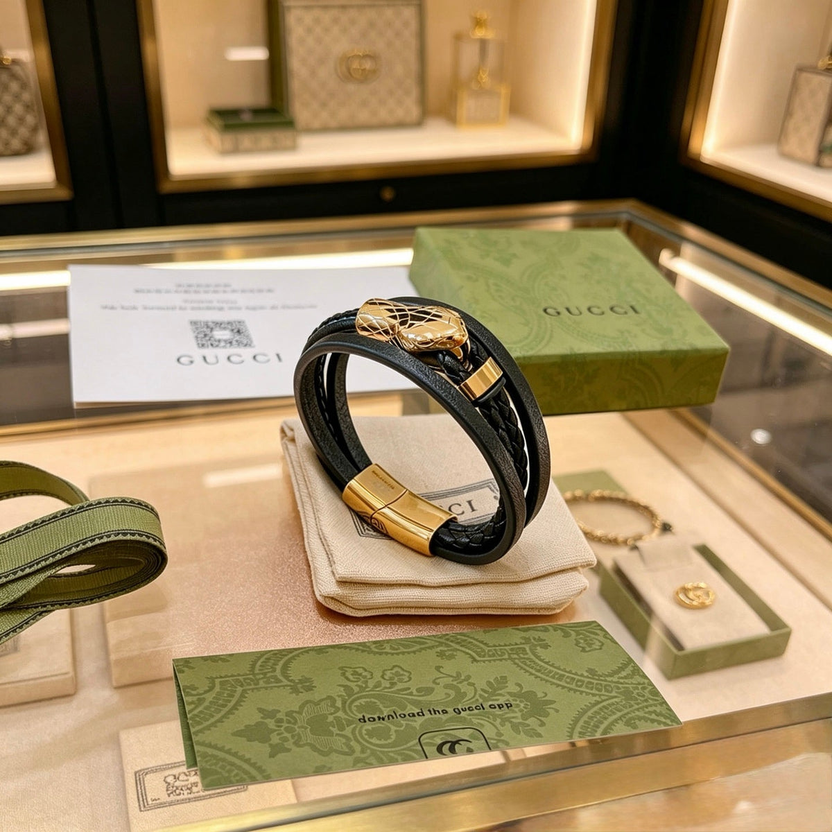 Martin Graham bangle in polished metal-tone – close-up detail