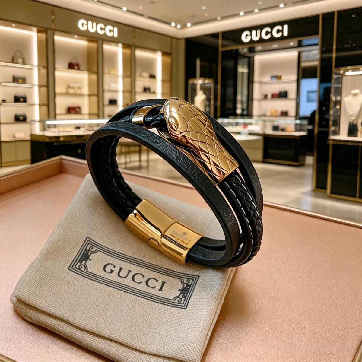 Martin Graham bangle in polished metal-tone – main product view