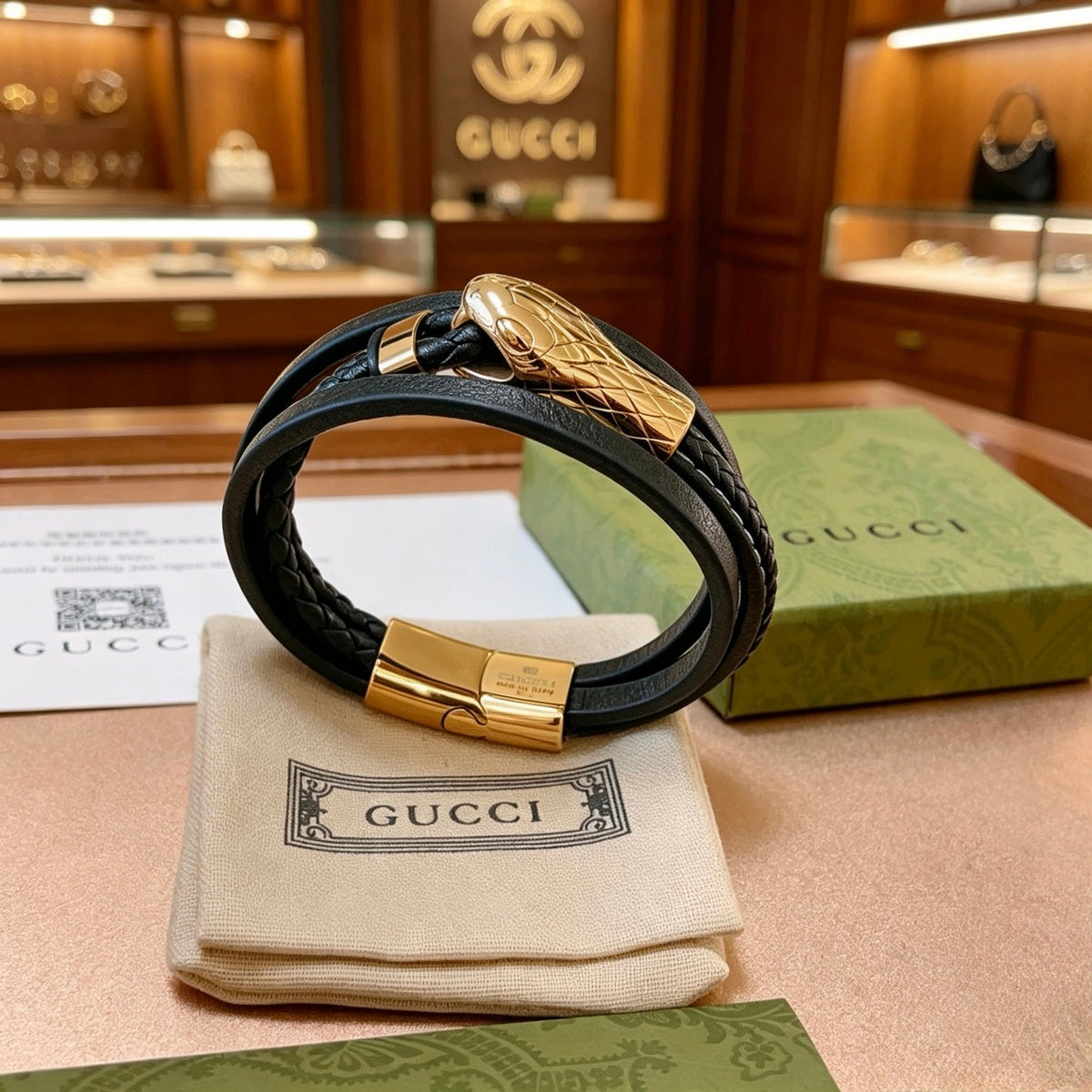 Martin Graham bangle in polished metal-tone – front product view