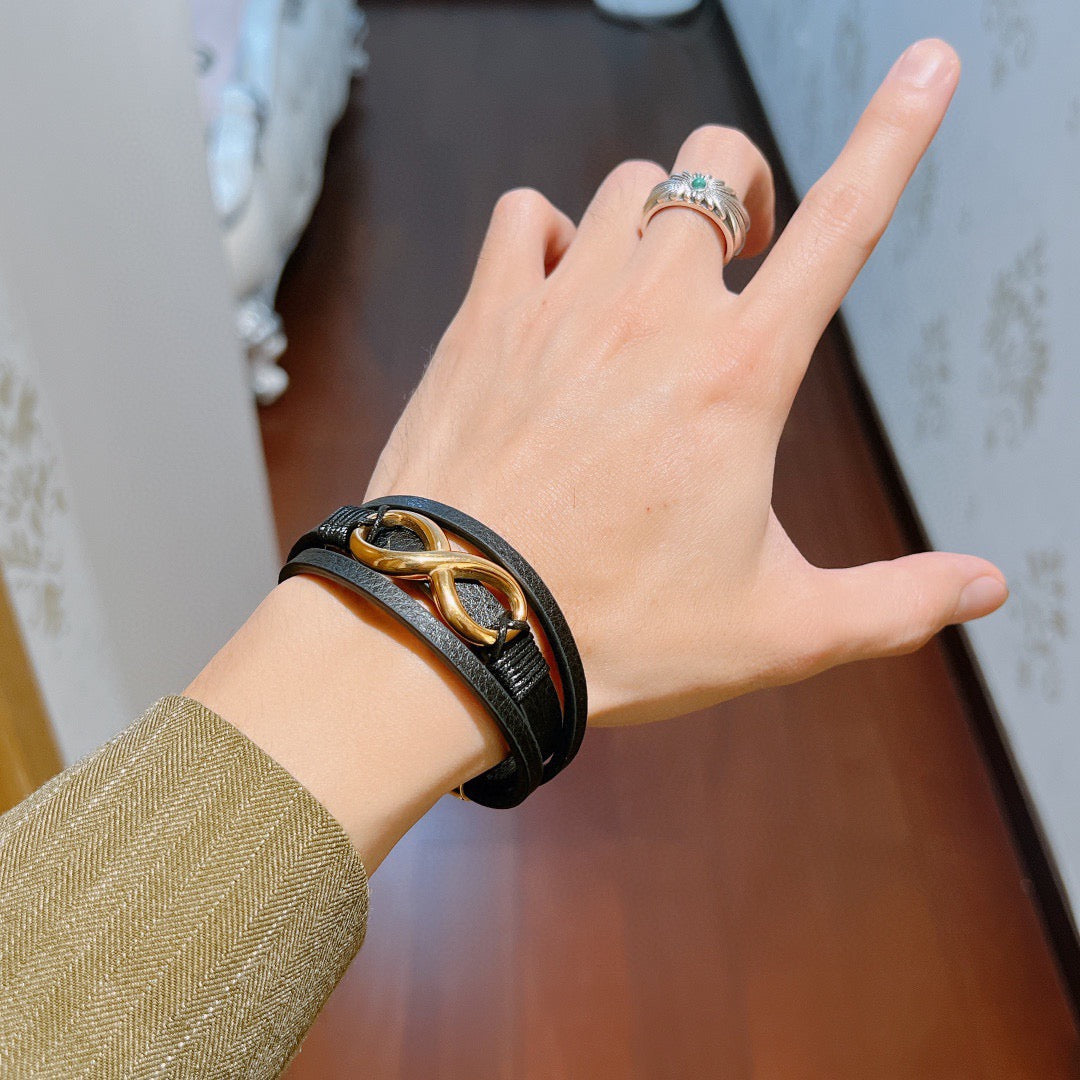 Martin Graham bangle in polished metal-tone – styled product view
