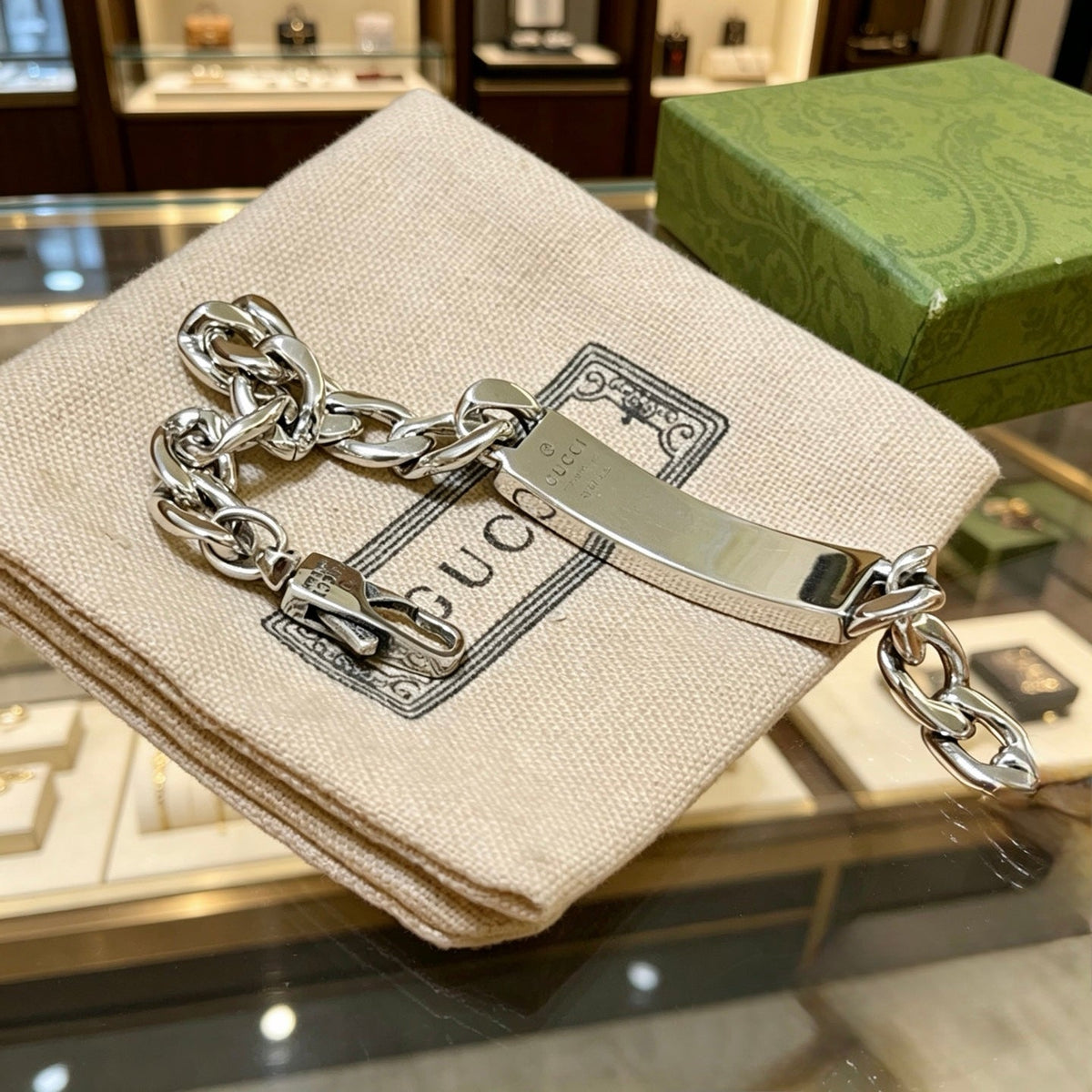 Martin Graham bracelet in polished metal-tone – front product view