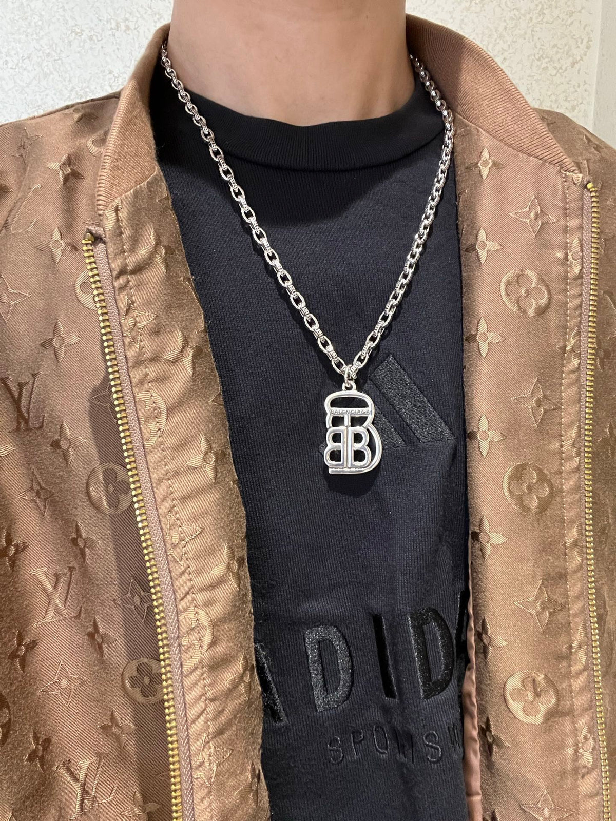 Martin Graham pendant necklace in polished metal-tone – main product view