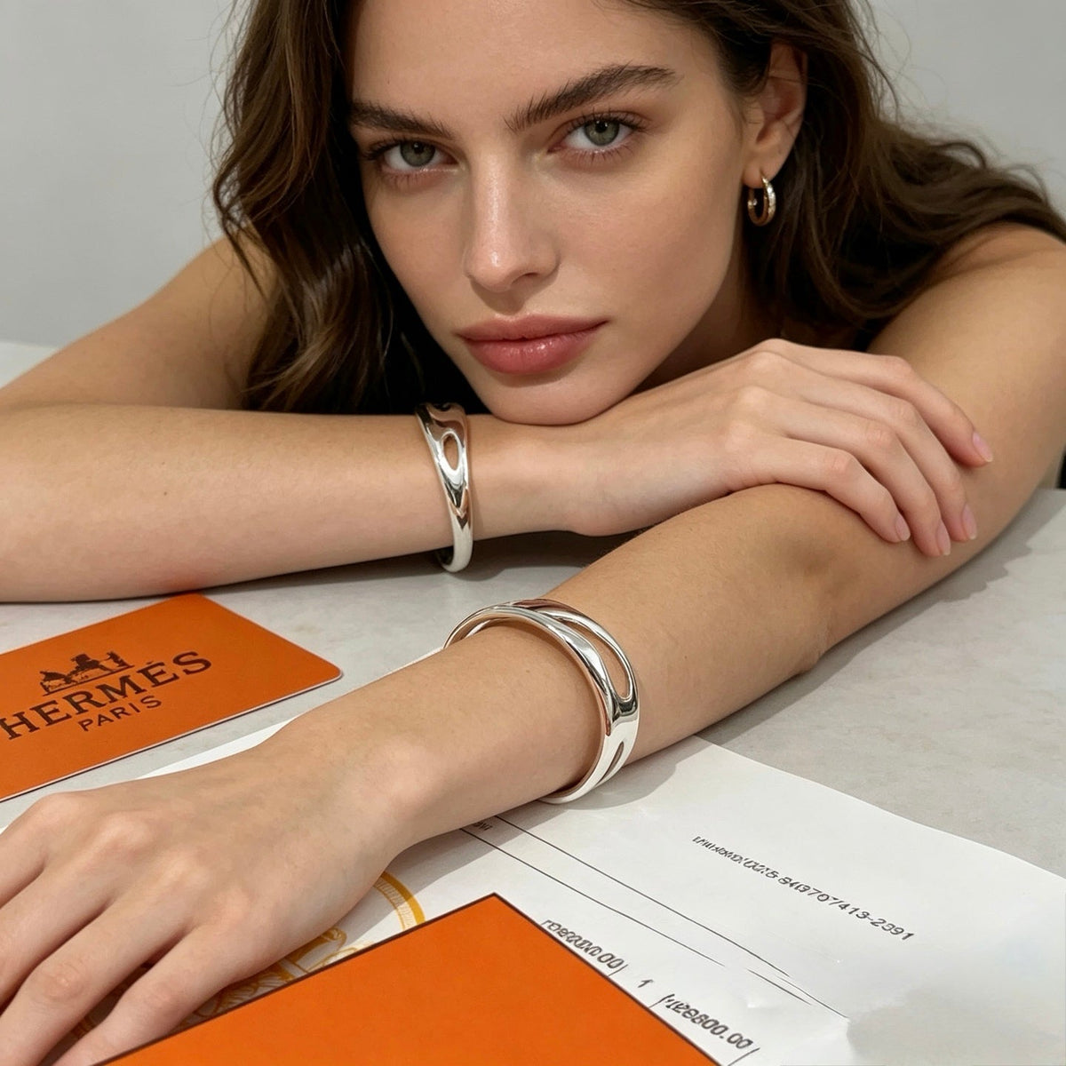 Martin Graham bangle in polished metal-tone – main product view