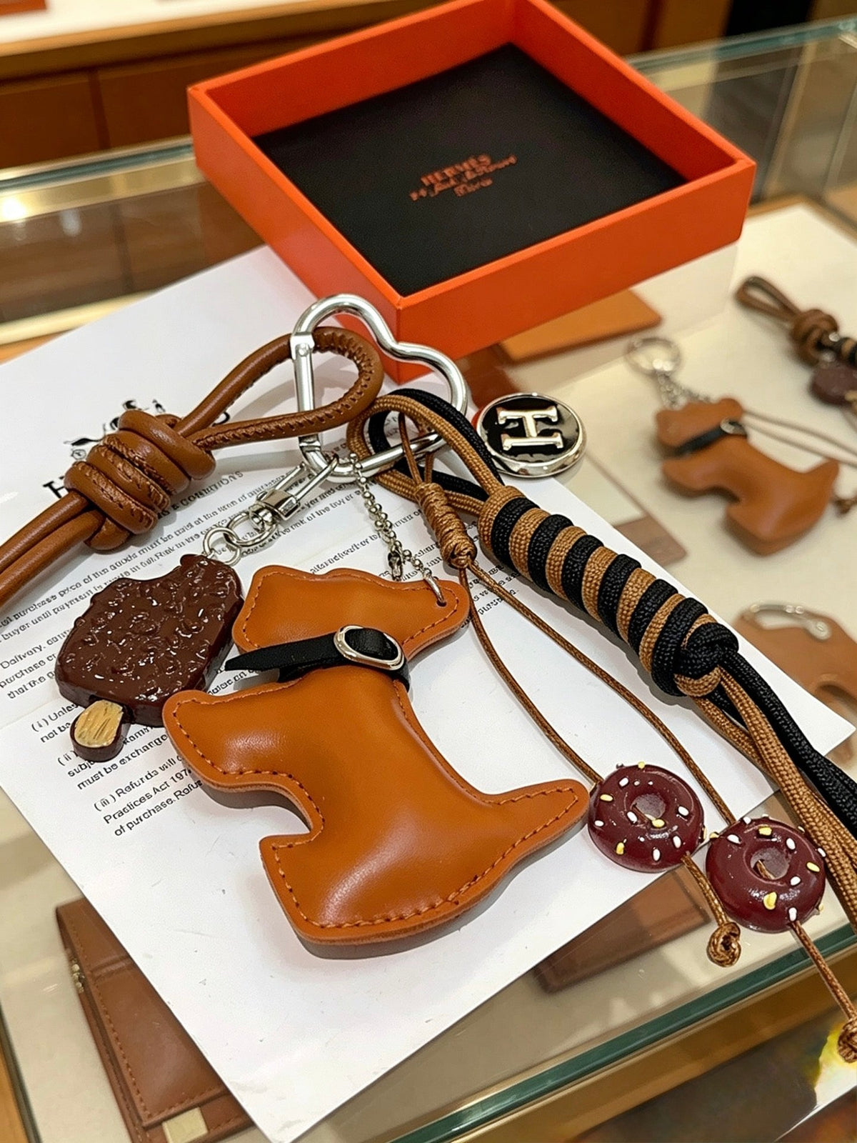 Martin Graham keychain in polished metal-tone – front product view
