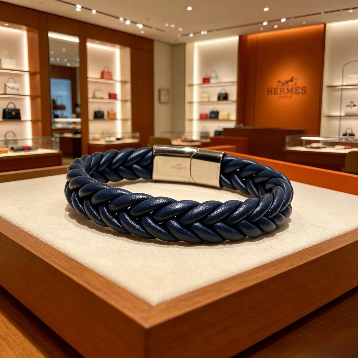 Martin Graham bangle in polished metal-tone – front product view