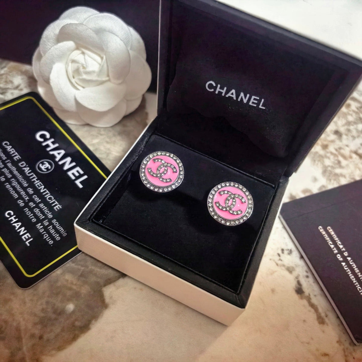 Martin Graham stud earrings in polished metal-tone – main product view