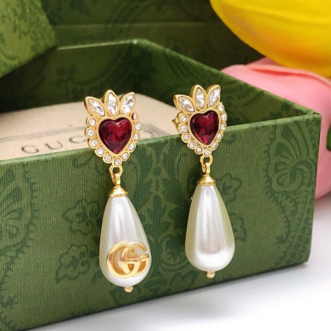 Martin Graham earrings in polished metal-tone – detail view
