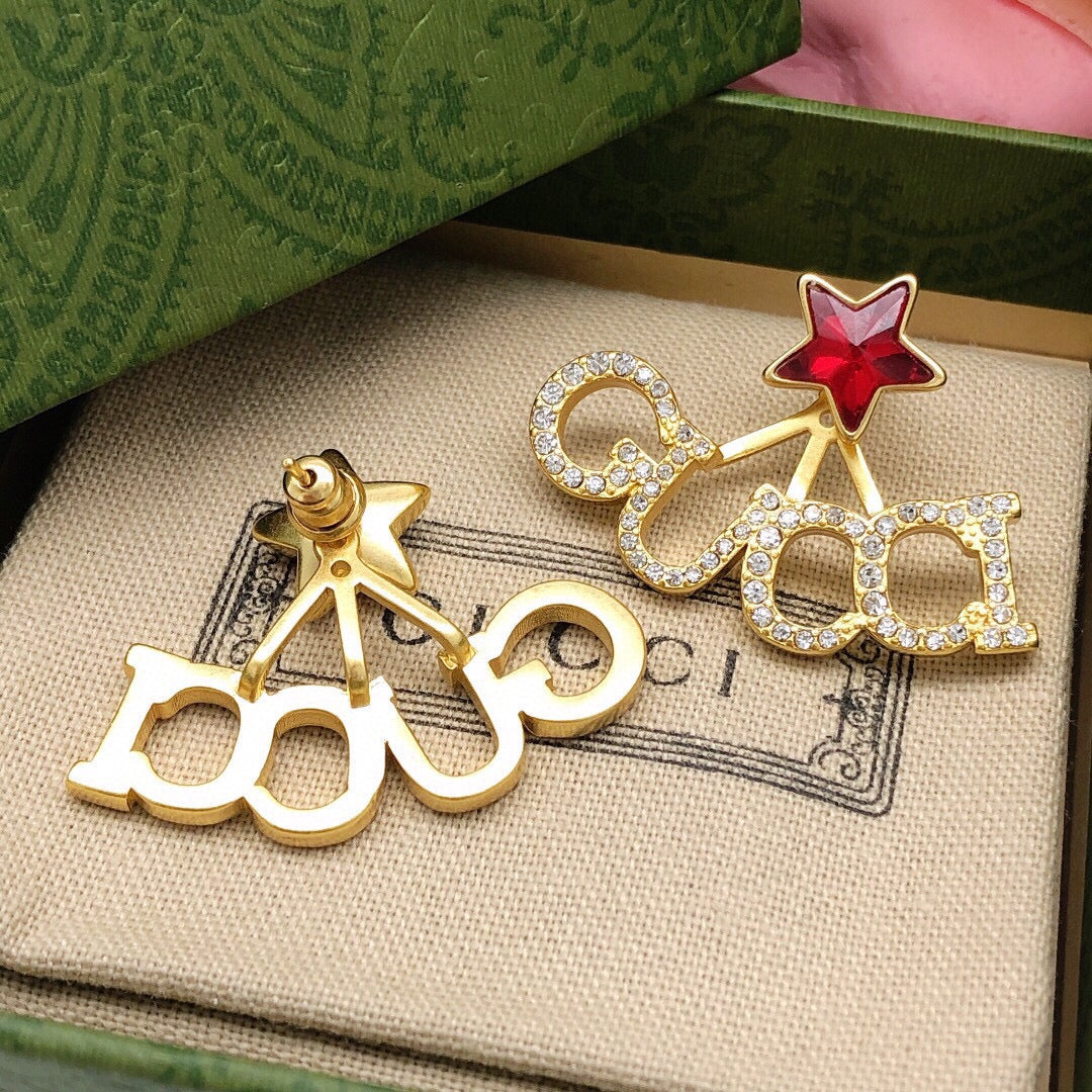 Martin Graham earrings in polished metal-tone – side detail