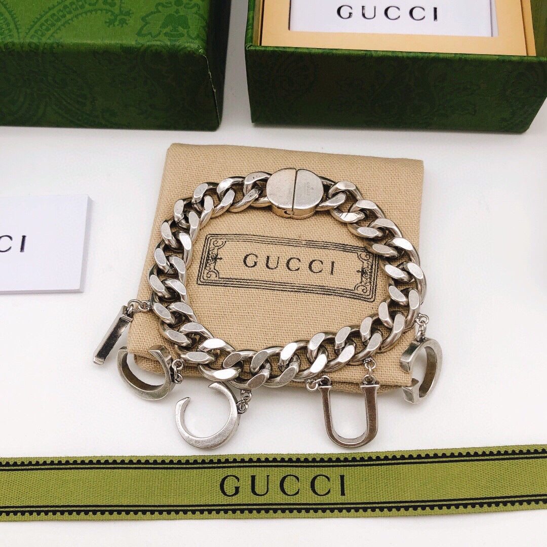 Martin Graham bracelet in polished metal-tone – front product view