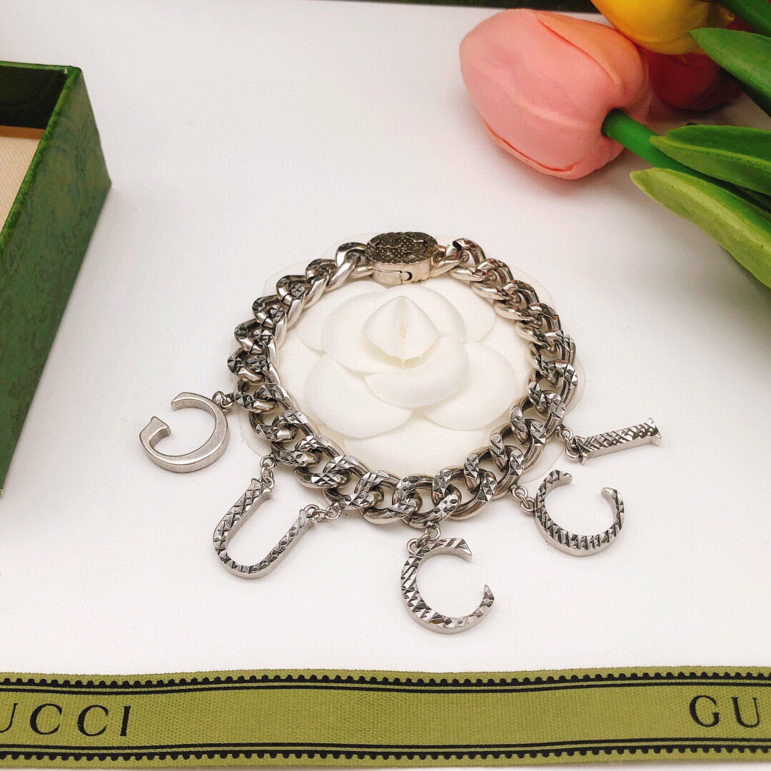 Martin Graham bracelet in polished metal-tone – styled product view