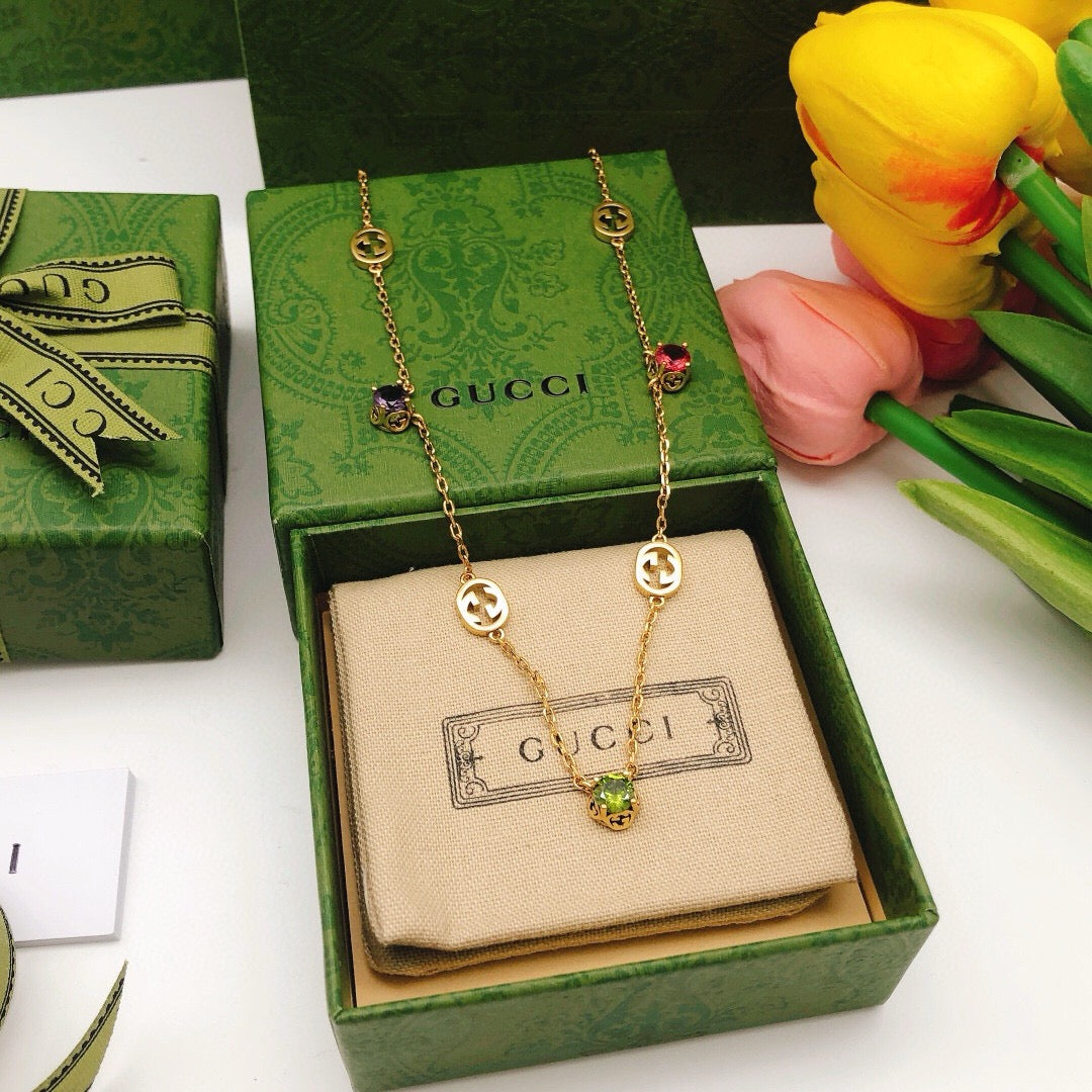 Martin Graham pendant necklace in polished metal-tone – front product view