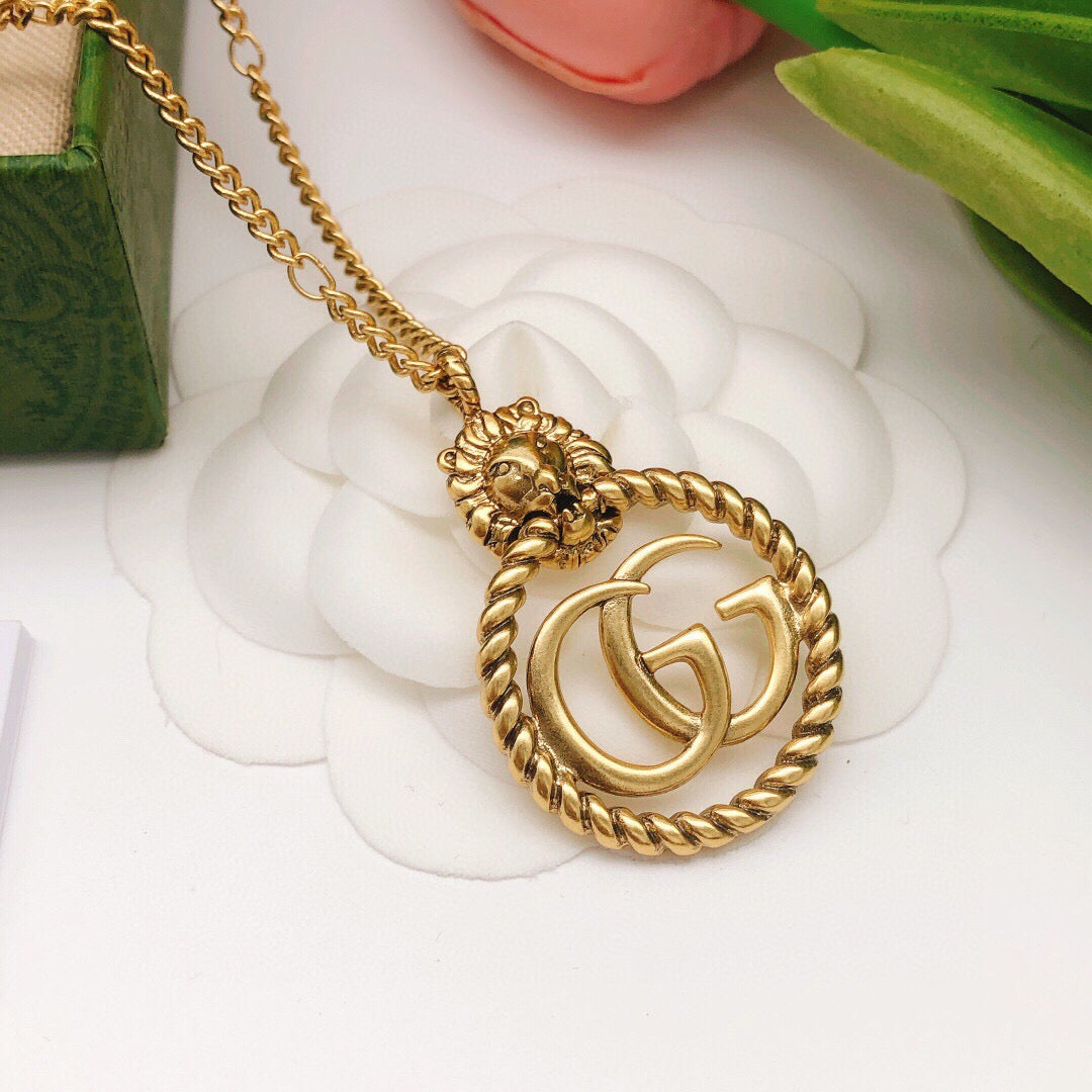 Martin Graham pendant necklace in polished metal-tone – main product view
