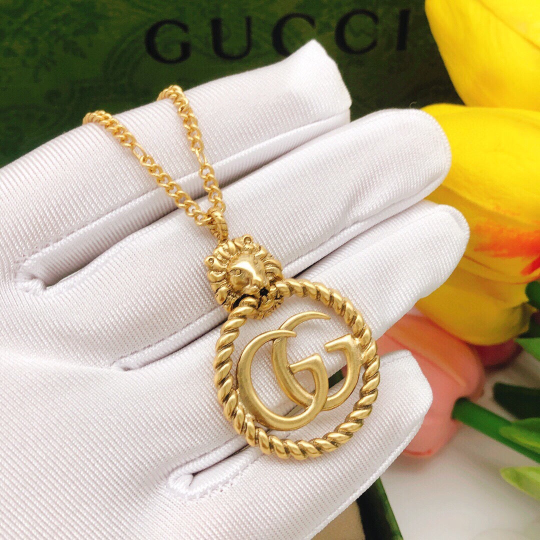 Martin Graham pendant necklace in polished metal-tone – main product view