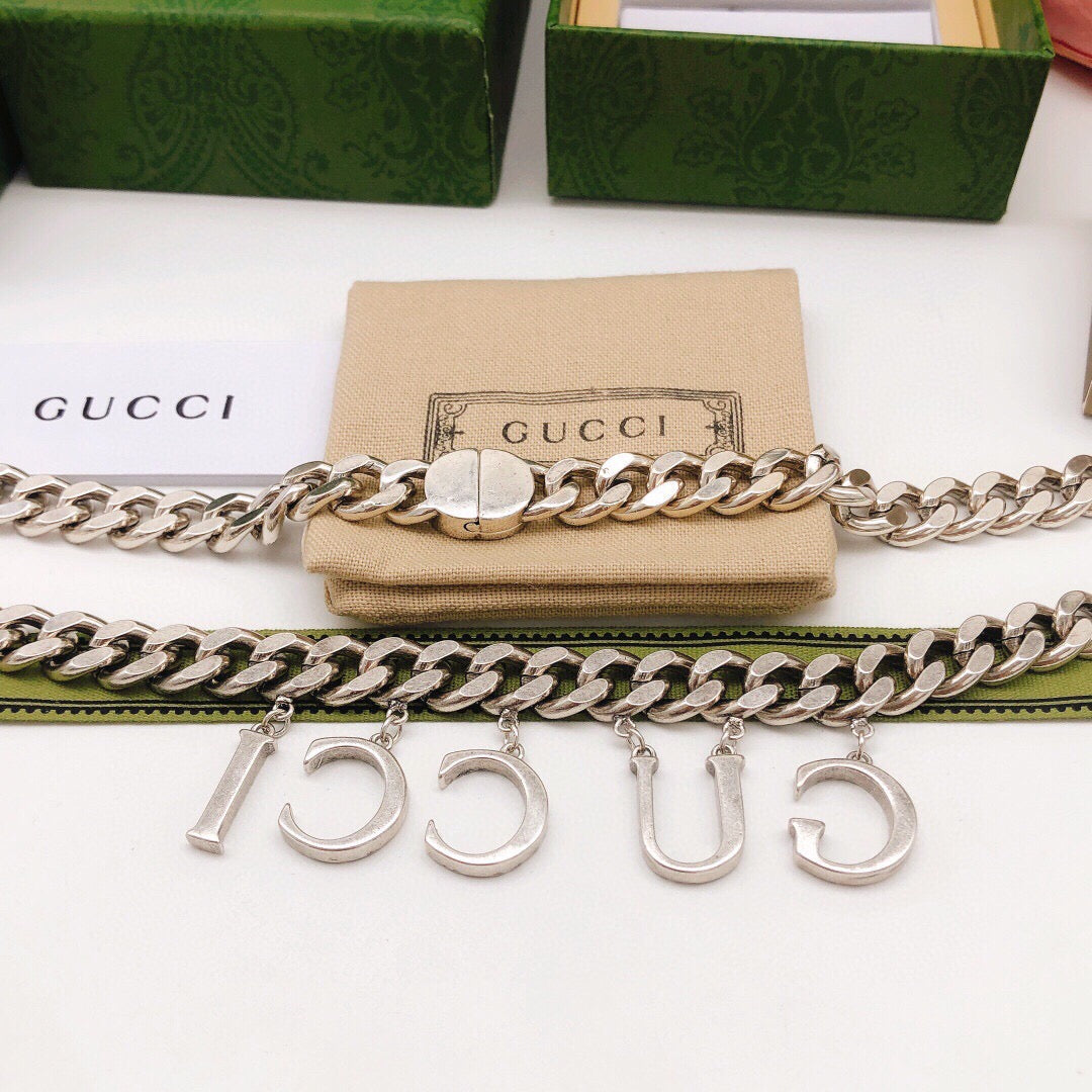 Martin Graham bracelet in polished metal-tone – styled product view