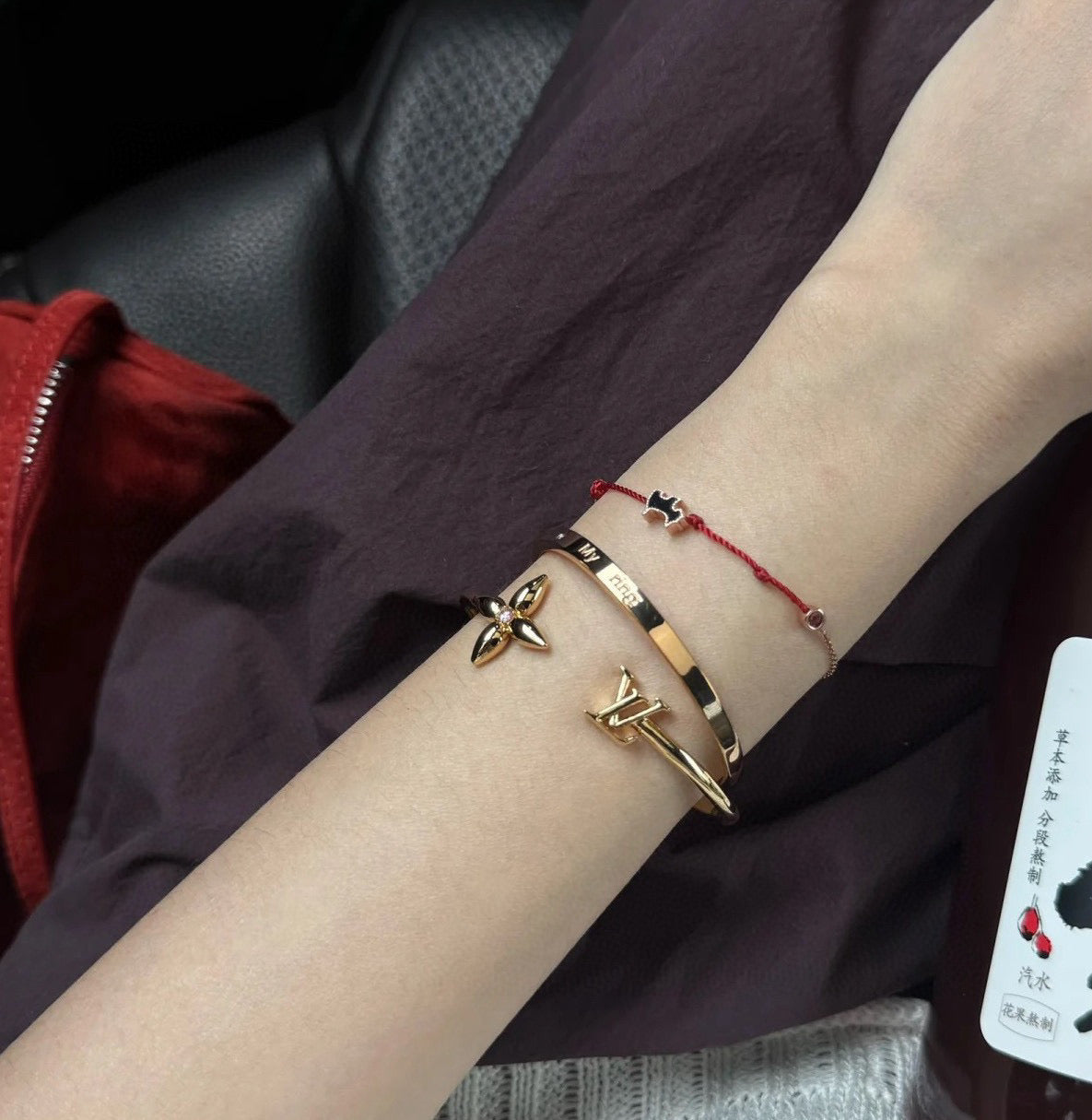 Martin Graham bangle in polished metal-tone – front product view