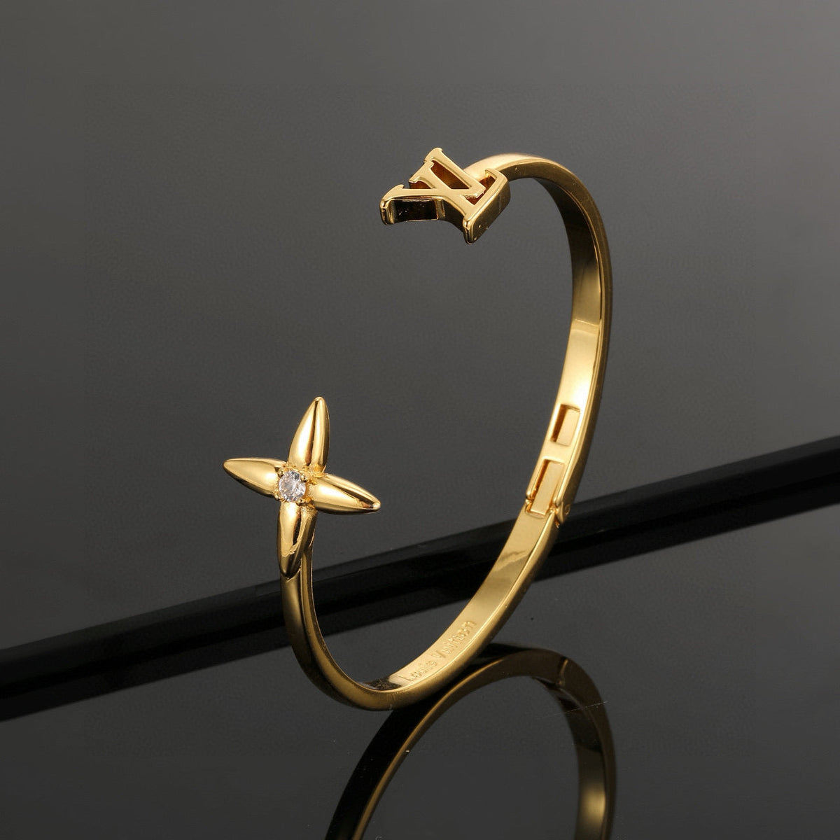 Martin Graham bangle in polished metal-tone – main product view