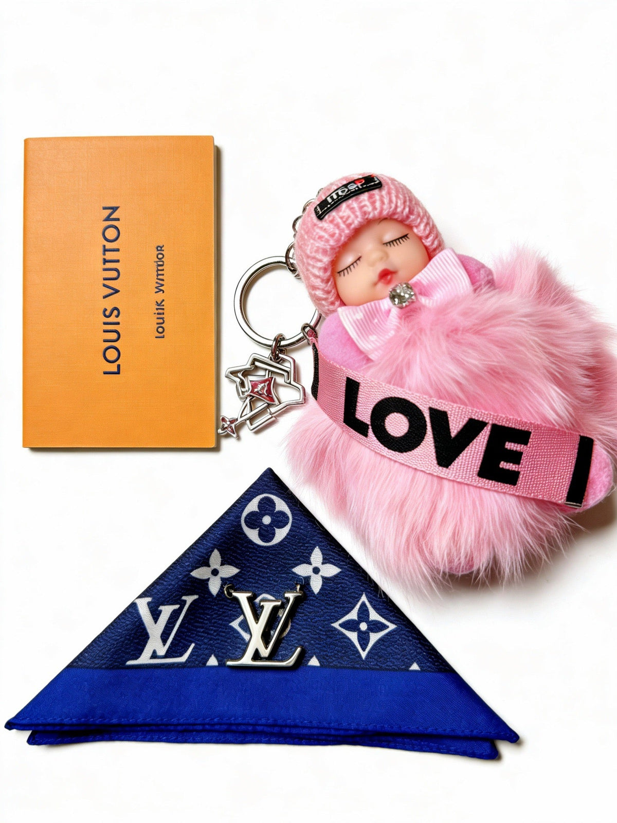 Martin Graham keychain in polished metal-tone – front product view