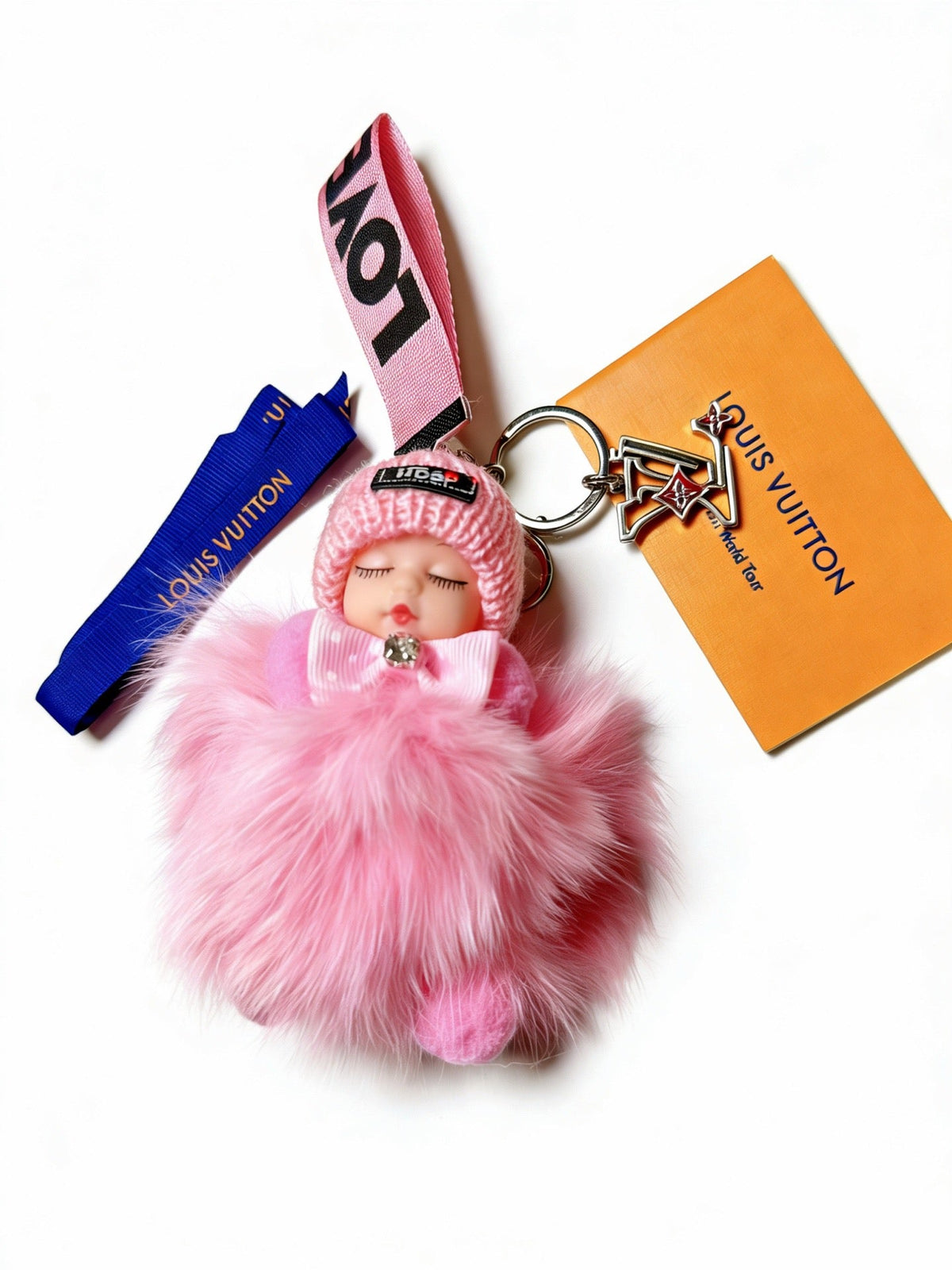 Martin Graham keychain in polished metal-tone – close-up detail
