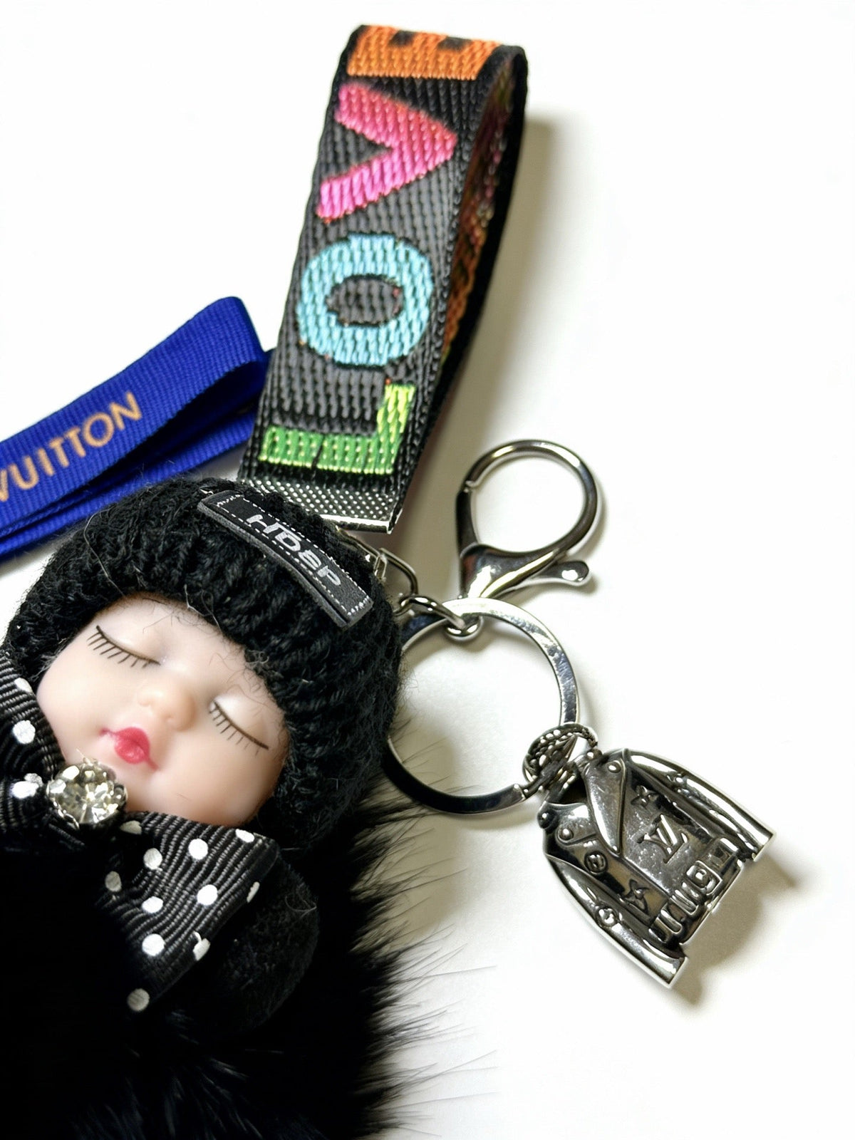 Martin Graham keychain in polished metal-tone – front product view