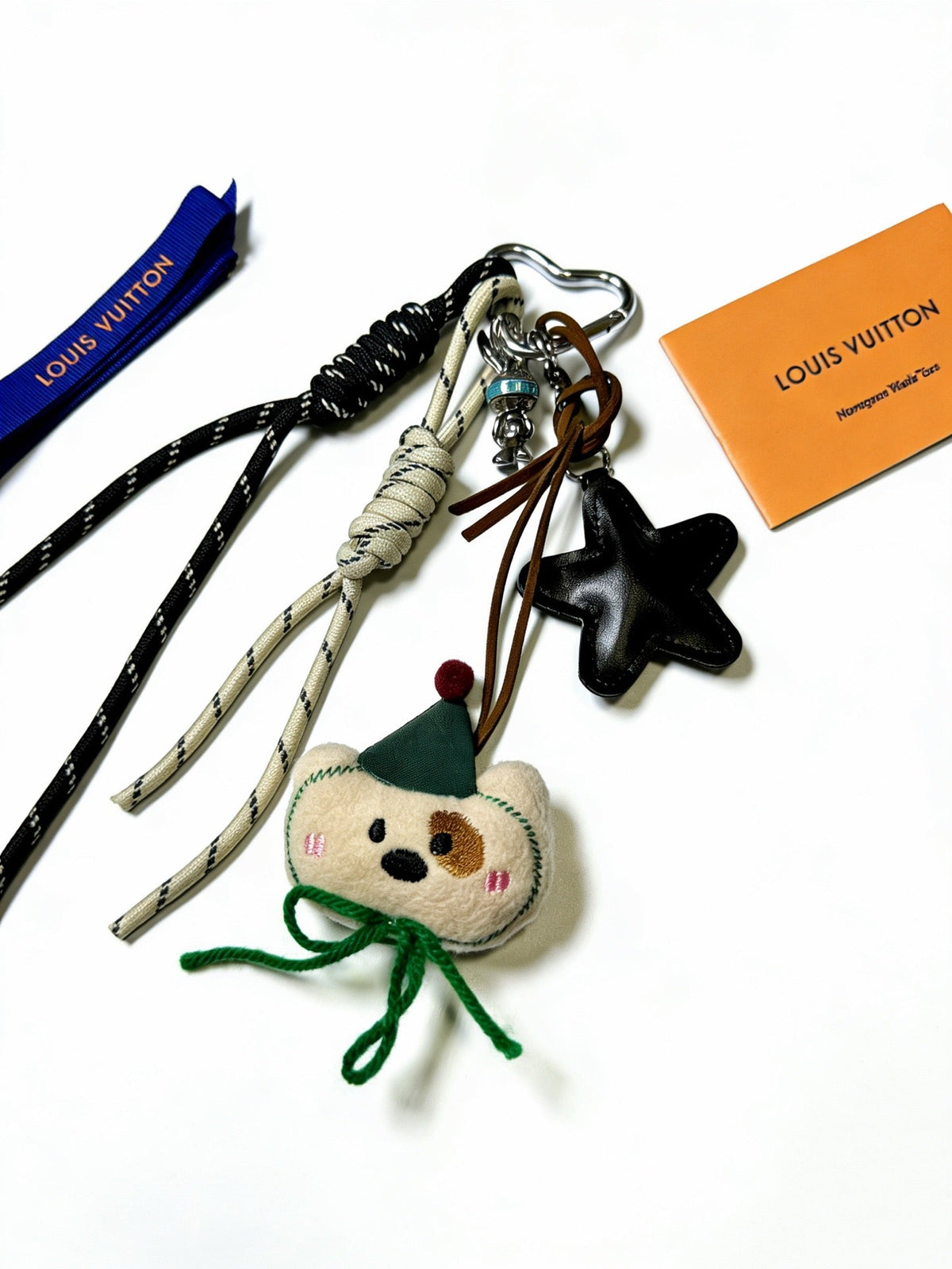Martin Graham keychain in polished metal-tone – styled product view