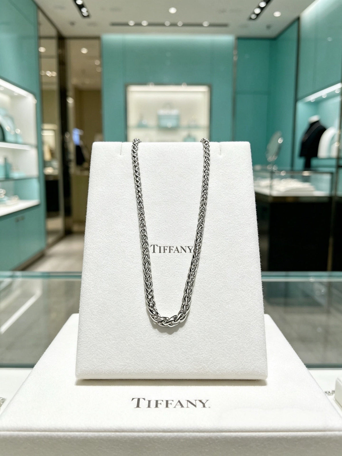 Martin Graham pendant necklace in polished metal-tone – close-up detail