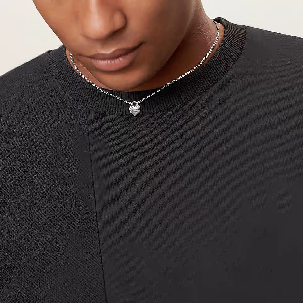 Martin Graham pendant necklace in polished metal-tone – styled product view