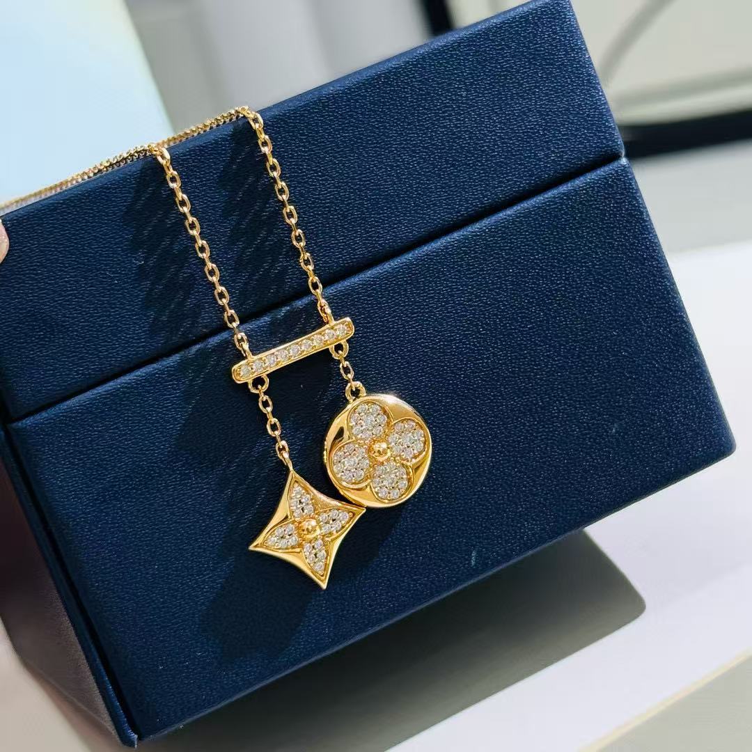 Martin Graham pendant necklace in polished metal-tone – styled product view