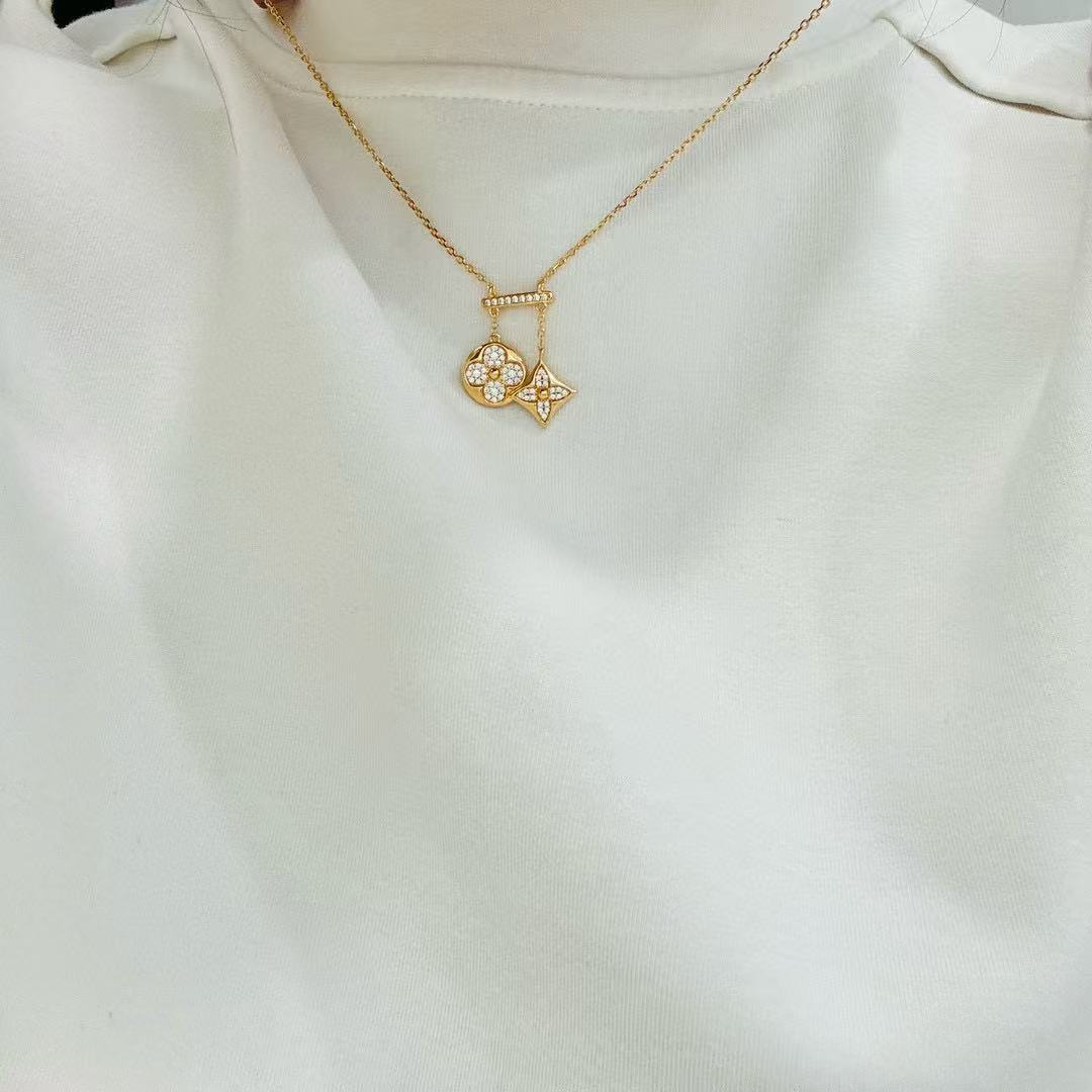 Martin Graham pendant necklace in polished metal-tone – front product view