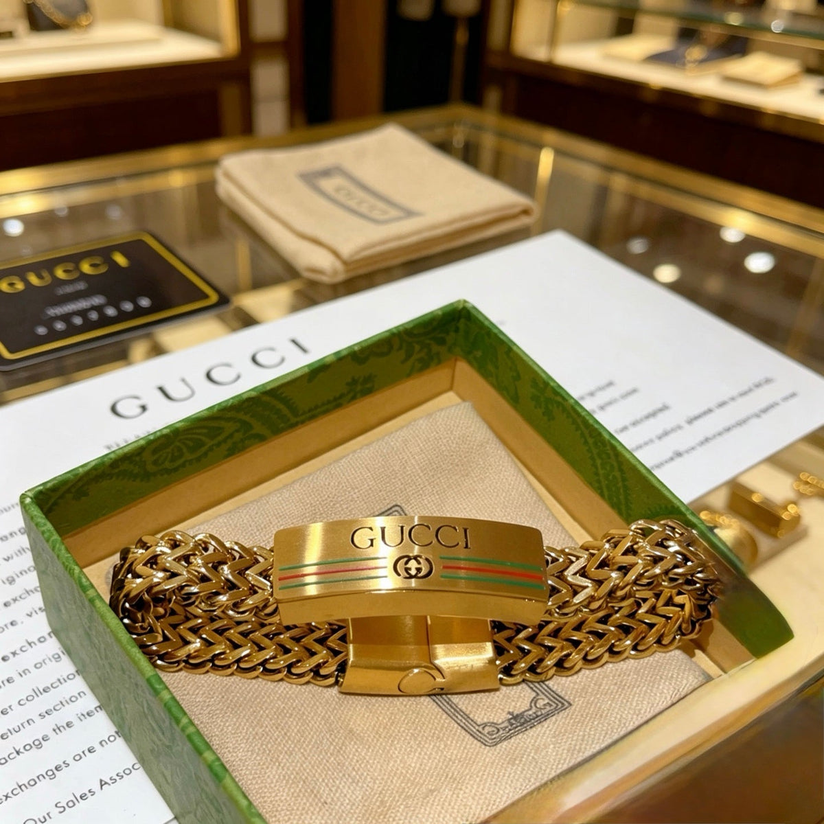 Martin Graham bracelet in polished metal-tone – front product view