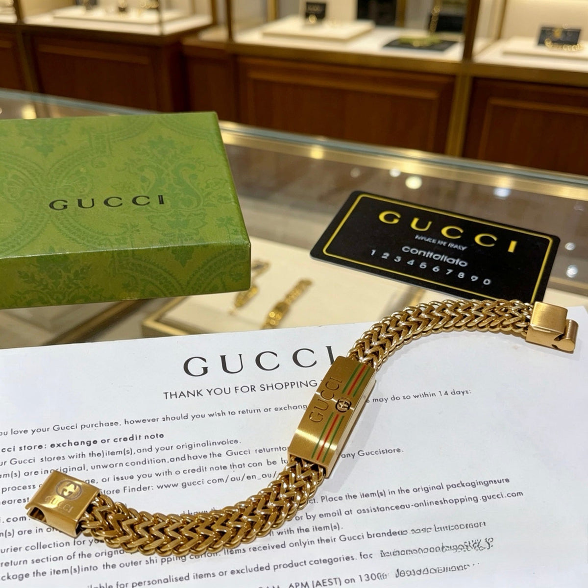 Martin Graham bracelet in polished metal-tone – front product view