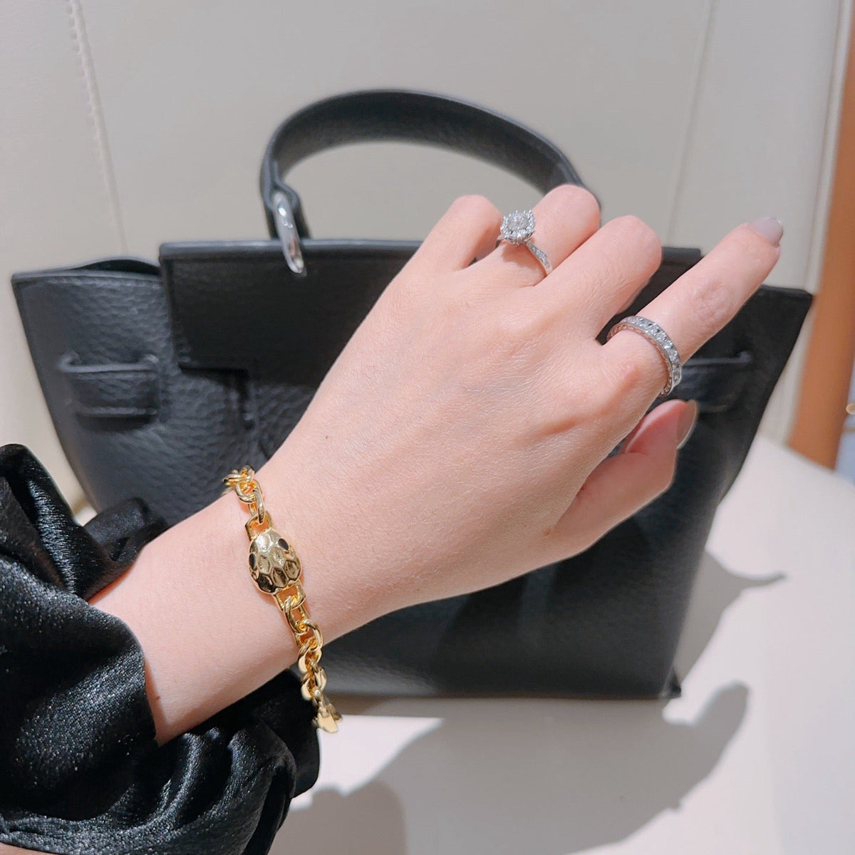 Martin Graham ring in polished metal-tone – styled product view
