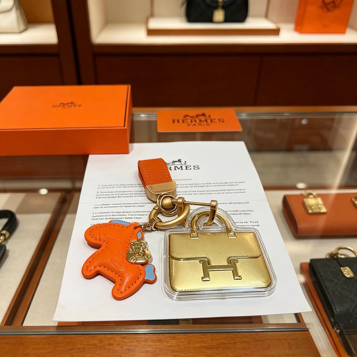 Martin Graham keychain in polished metal-tone – front product view