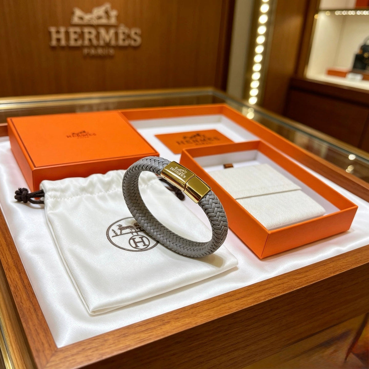 Martin Graham bangle in polished metal-tone – front product view
