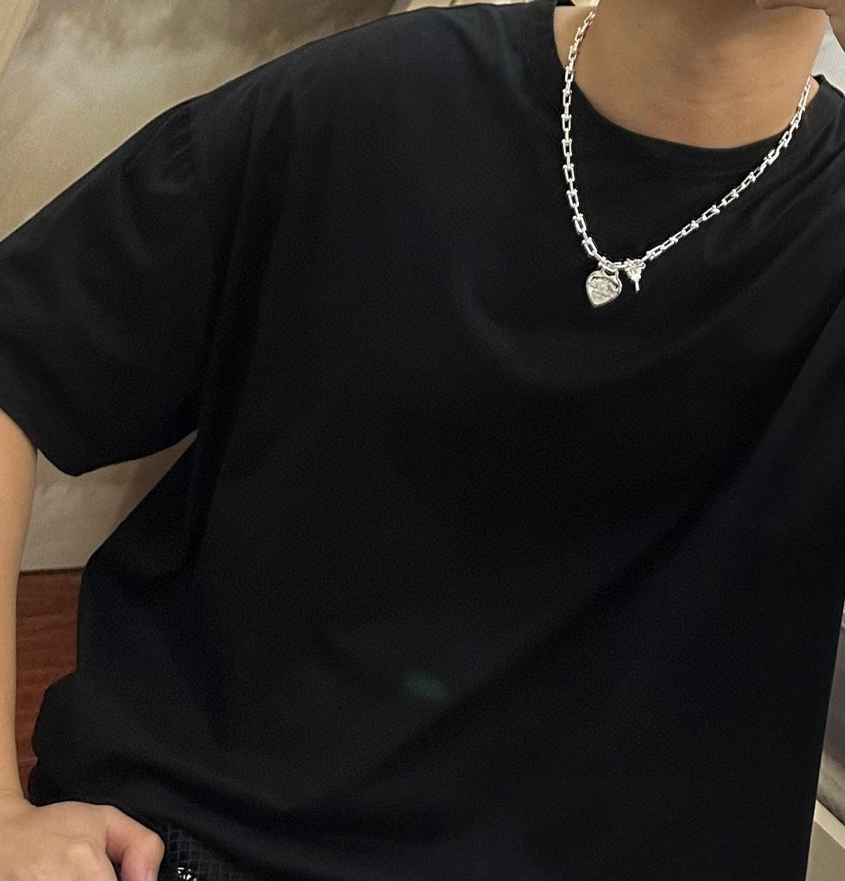 Martin Graham pendant necklace in polished metal-tone – main product view