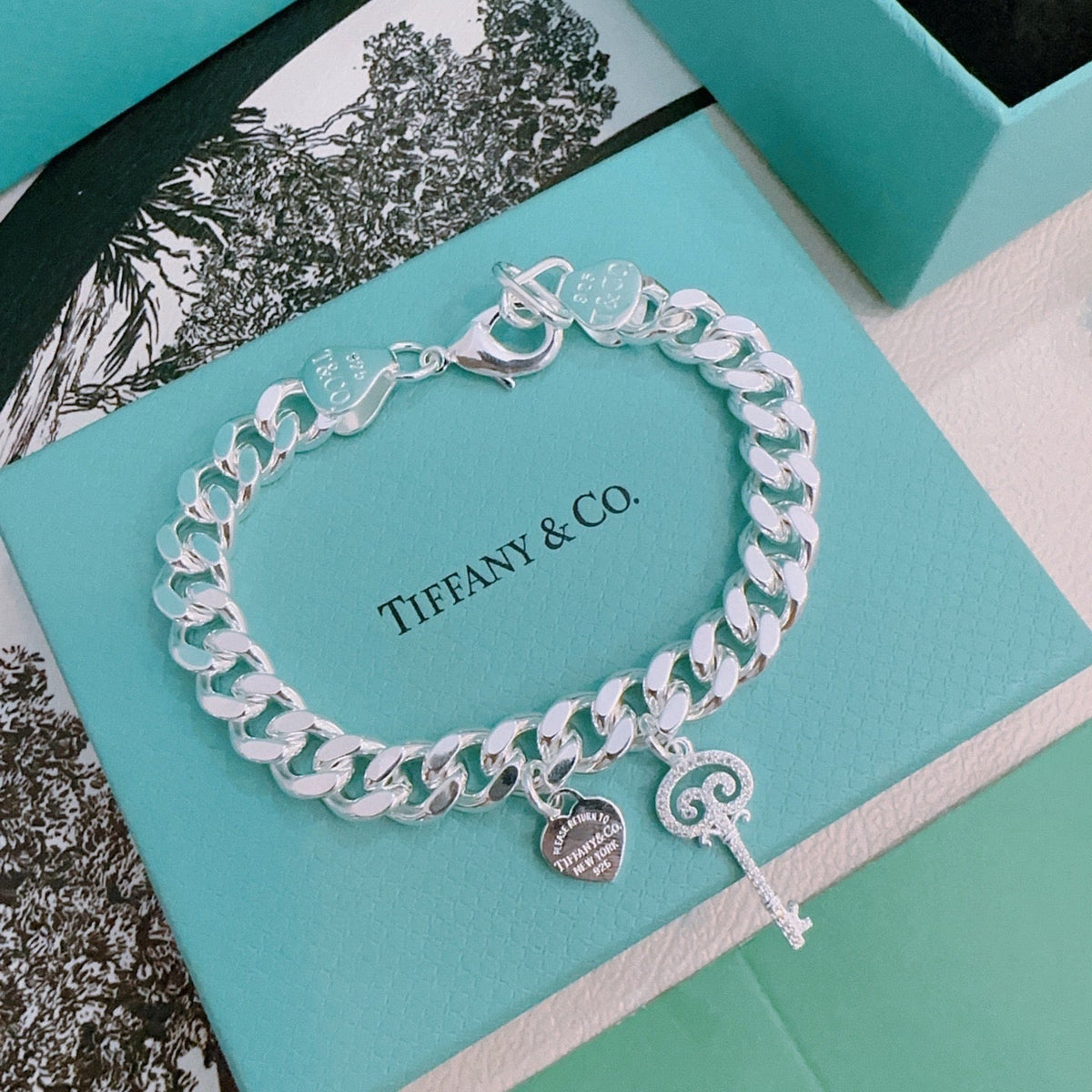 Martin Graham bracelet in polished metal-tone – styled product view