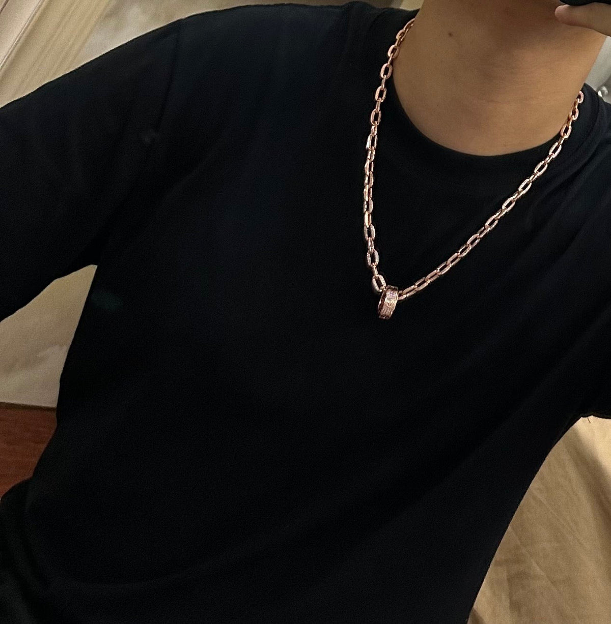 Martin Graham pendant necklace in polished metal-tone – main product view