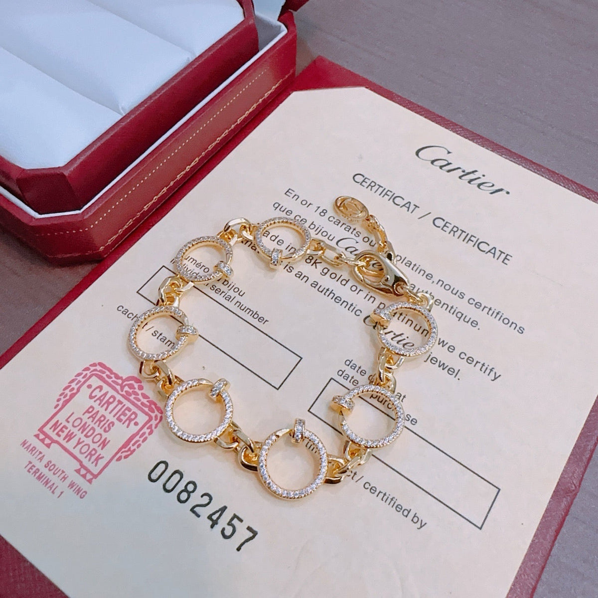 Martin Graham bracelet in polished metal-tone