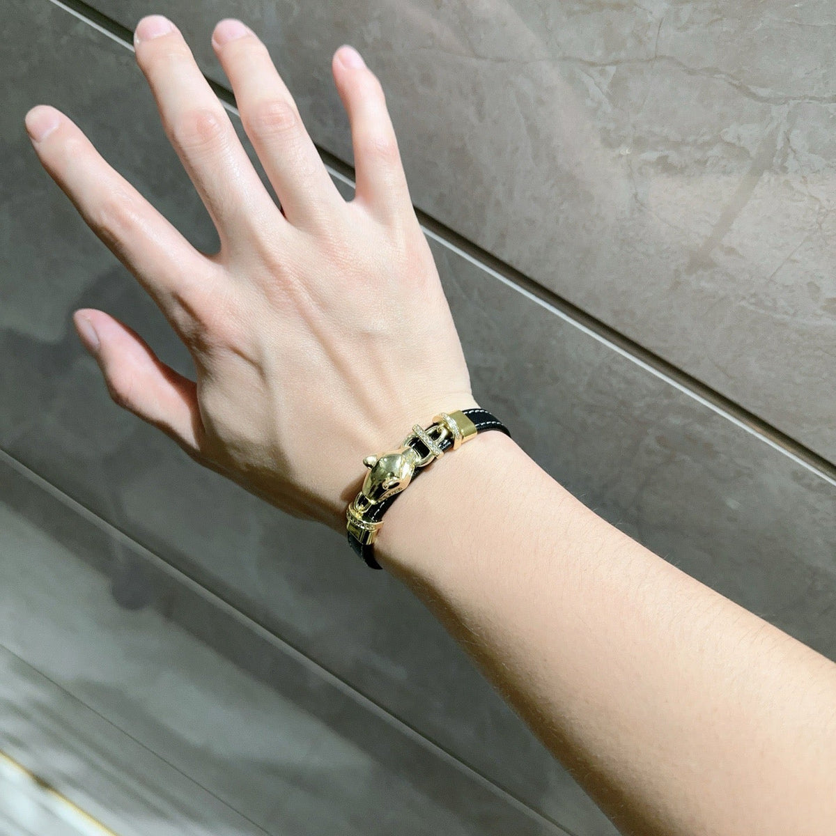 Martin Graham bracelet in polished metal-tone