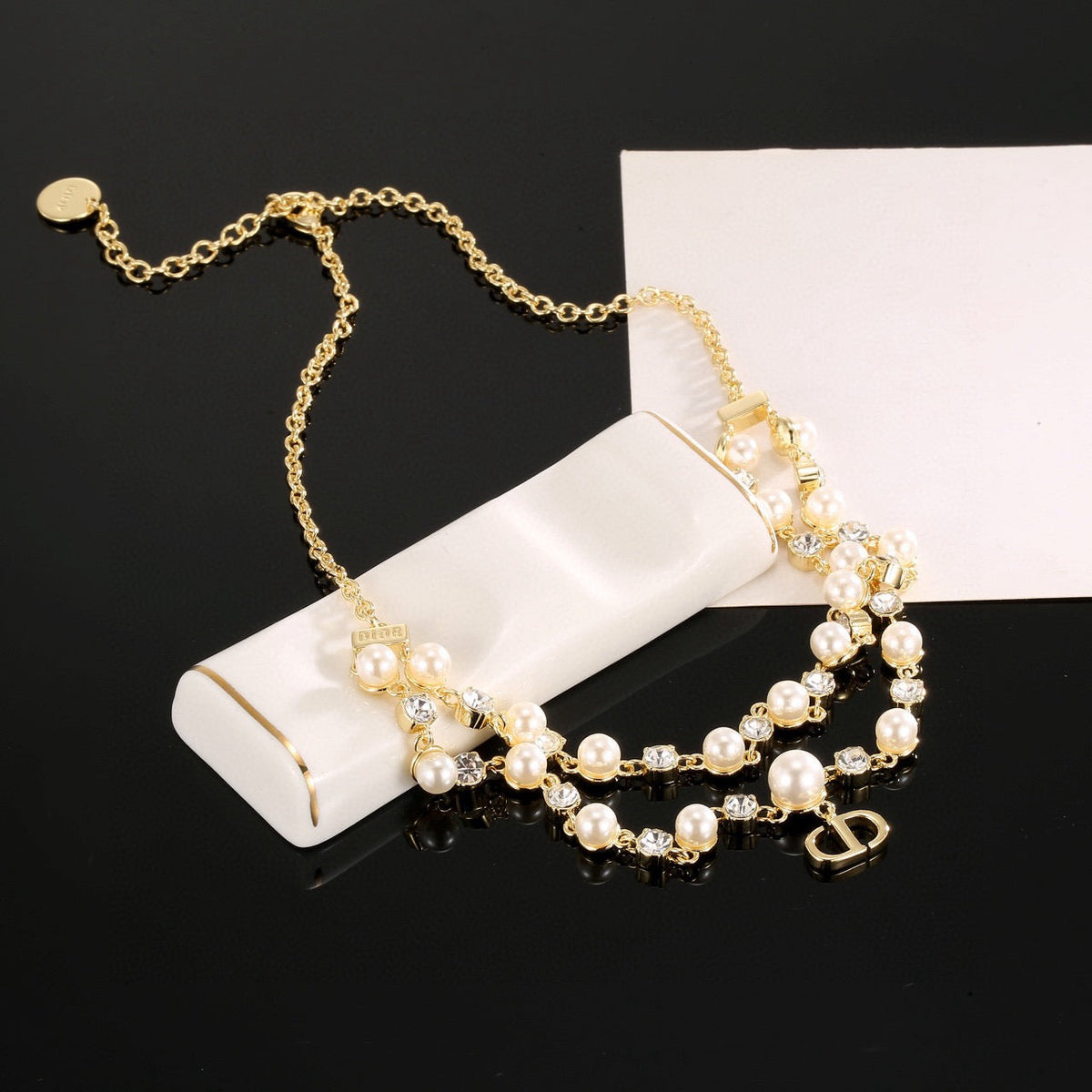 Martin Graham pendant necklace in polished metal-tone – main product view