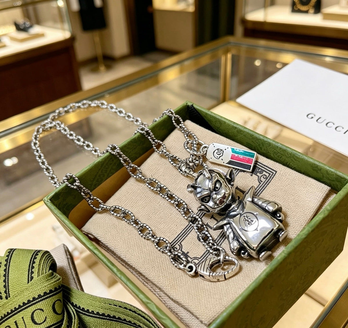 Martin Graham pendant necklace in polished metal-tone – main product view