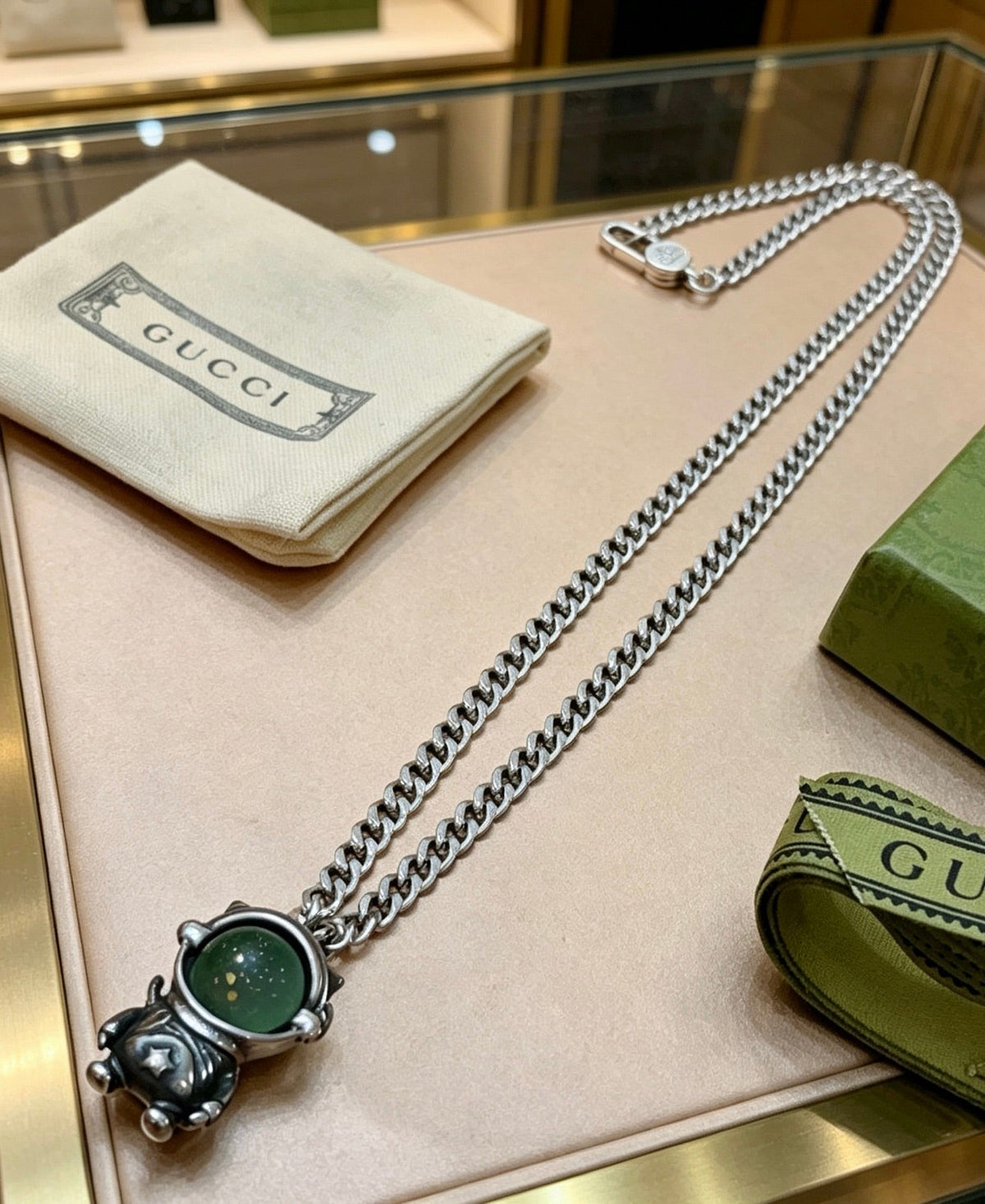 Martin Graham pendant necklace in polished metal-tone – main product view