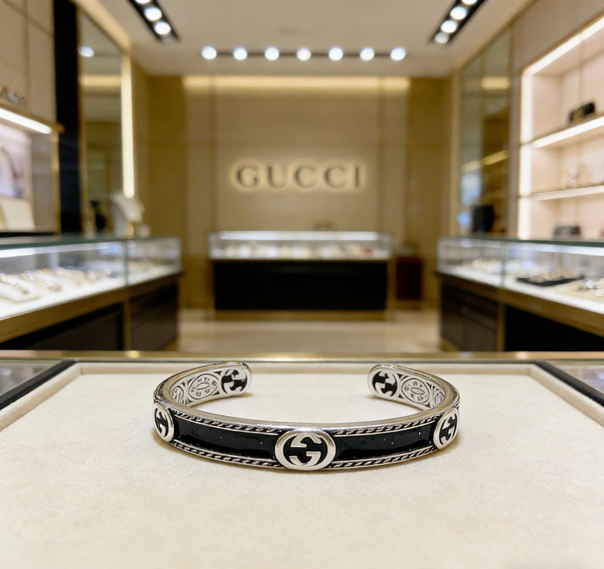 Martin Graham bangle in polished metal-tone – main product view