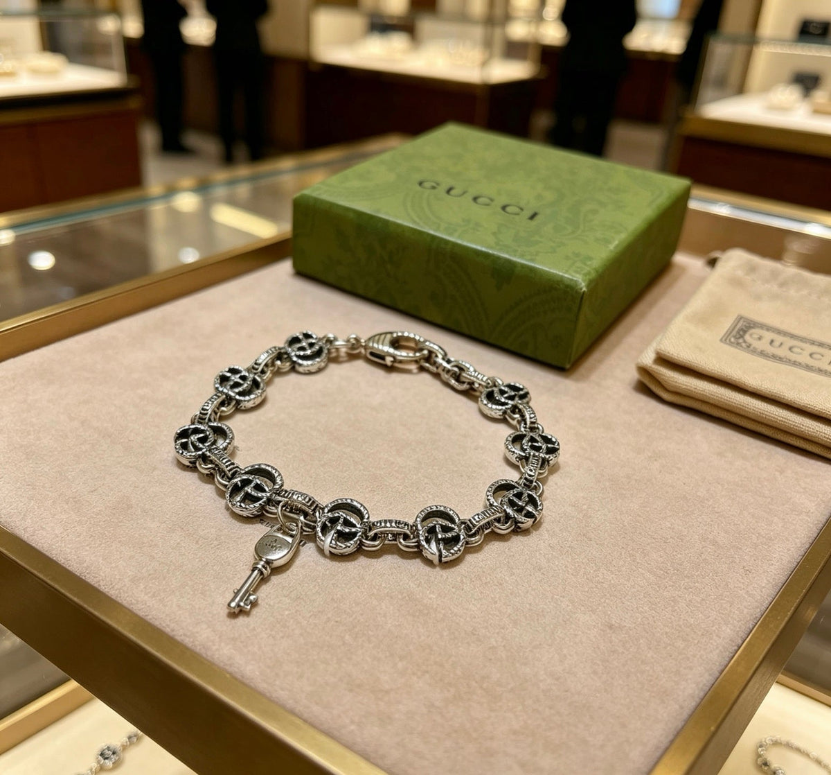 Martin Graham bracelet in polished metal-tone – close-up detail