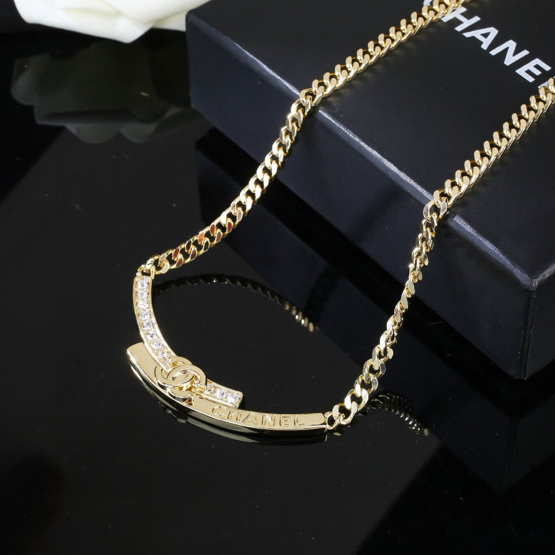 Martin Graham pendant necklace in polished metal-tone – main product view