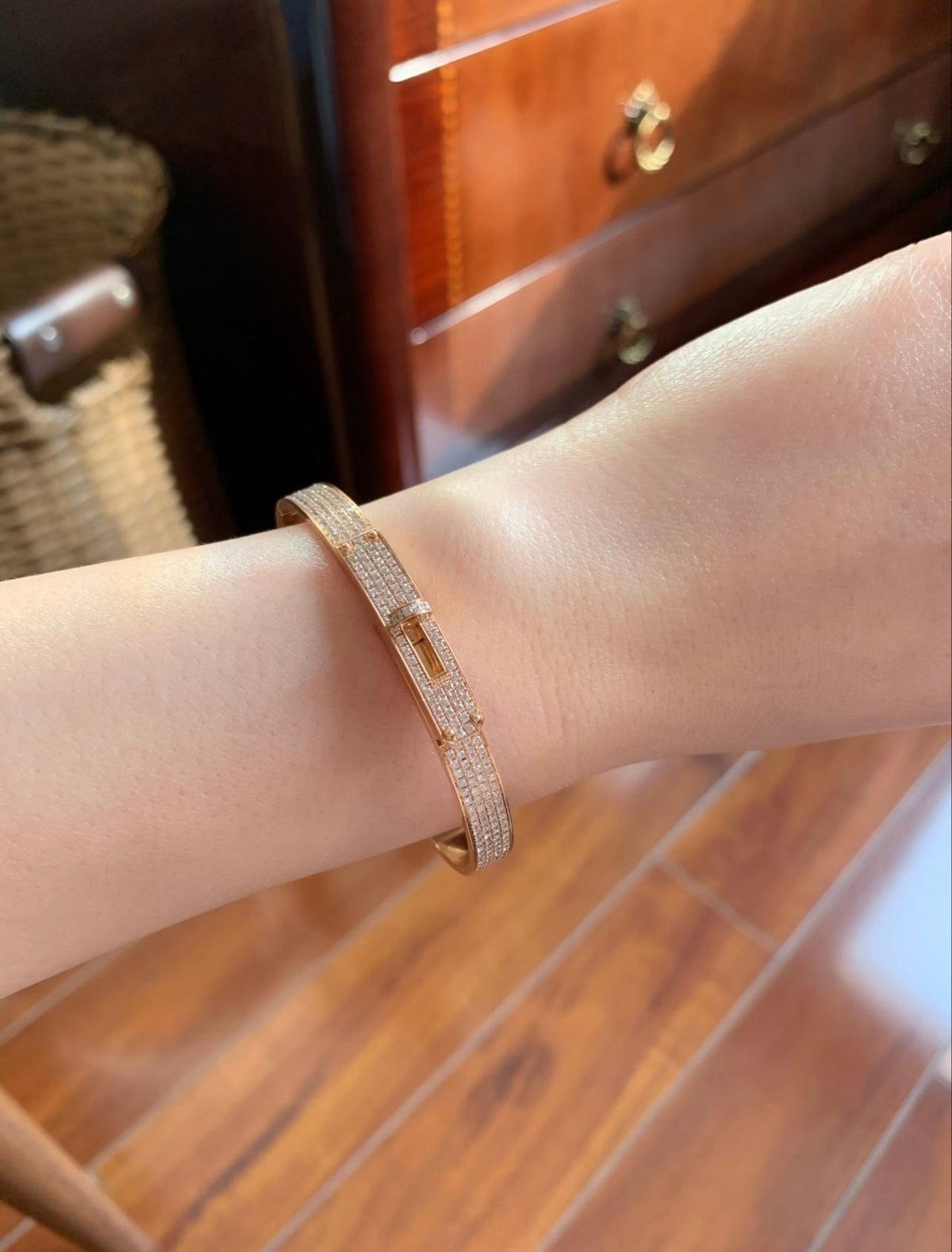 Martin Graham bangle in polished metal-tone – main product view