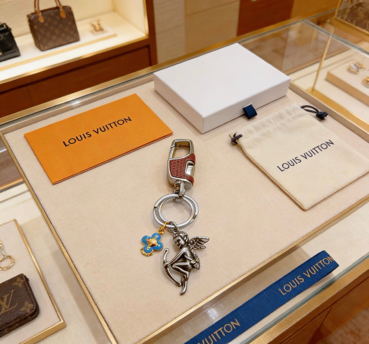 Martin Graham keychain in polished metal-tone – front product view